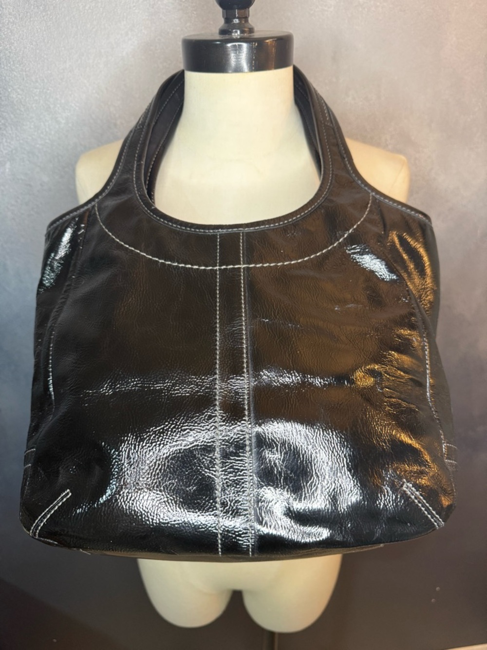 COACH Ergo Legacy Black Patent Leather  65th Anniversary Hobo Bag 11012 - Picture 2 of 16